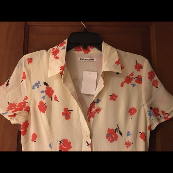 Reformation -Sheila Floral Shirtdress - Picture 7 of 9